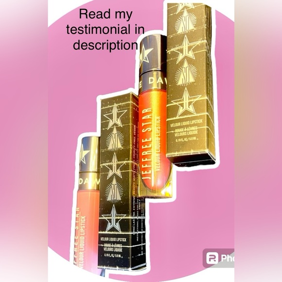 Jeffrey Star 2Fer 2 Velour liquid Lipsticks 12+hrs Long wear Non-transfer NIB - Picture 4 of 10